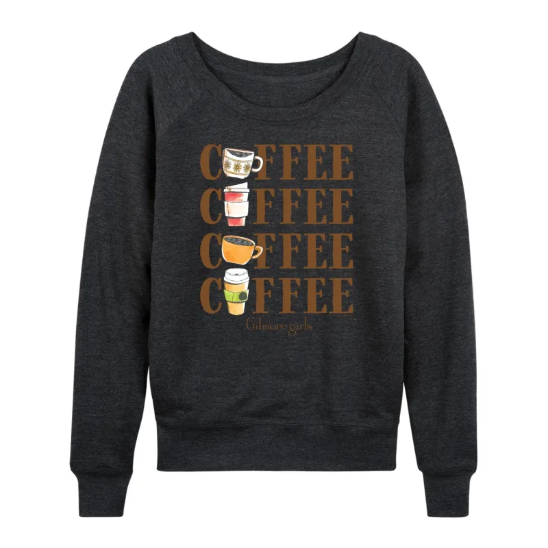Gilmore Girls - Coffee Repeated - Women's French Terry Long Sleeve Pullover sold by Zulily