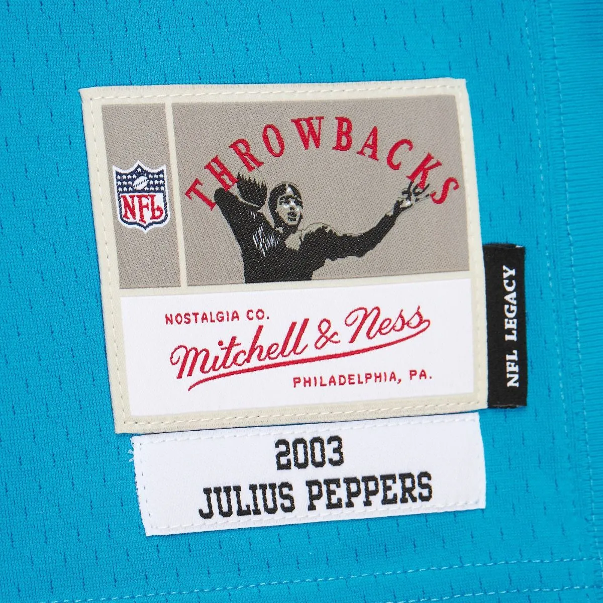 Men's Mitchell & Ness NFL Alternate Blue Jersey Panthers 2003 Julius Peppers sold by Zulily product image thumbnail 2