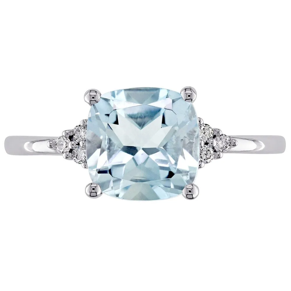 Miadora 10k White Gold Sky Blue Topaz and Diamond Accent Fashion Ring sold by Zulily product image thumbnail 5