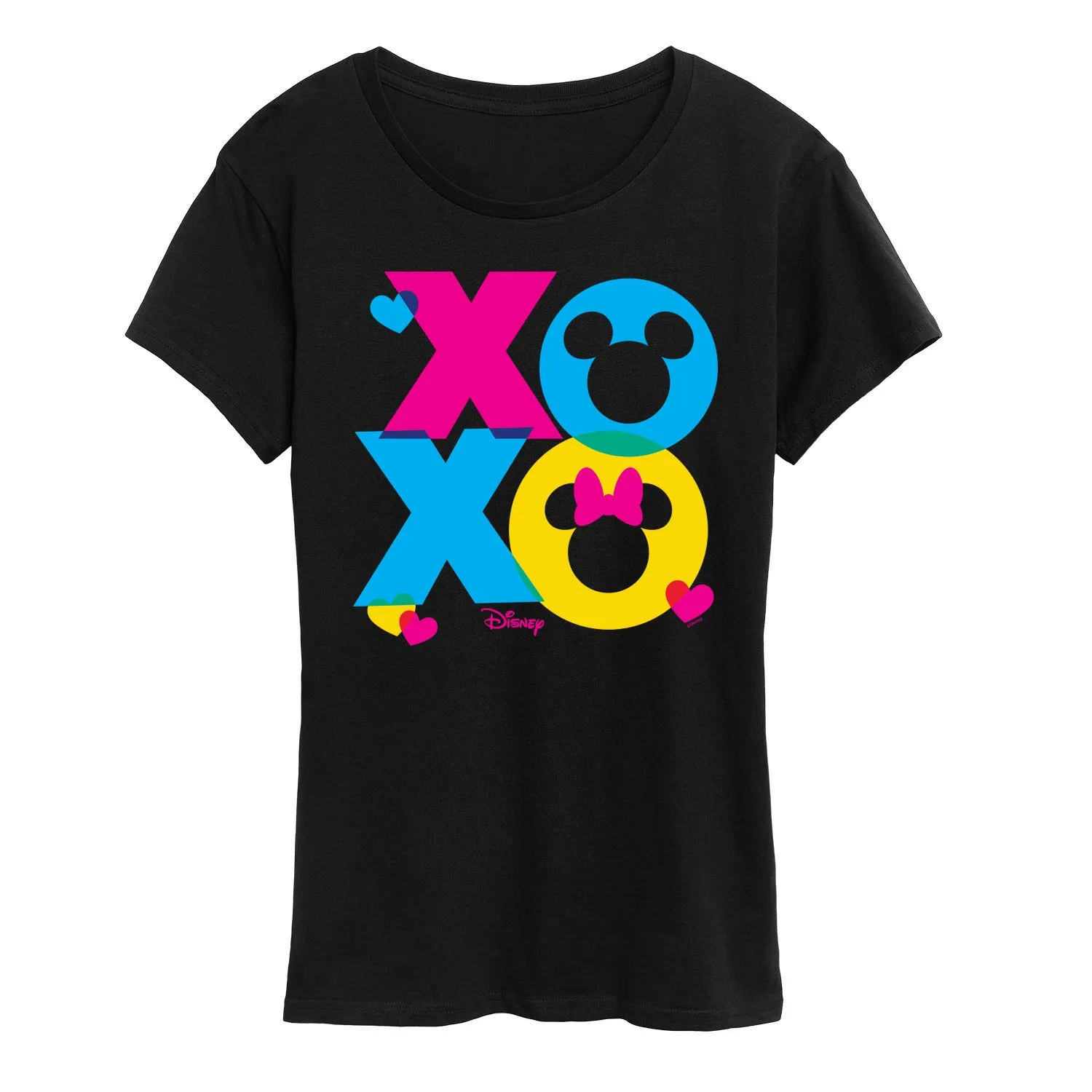 Disney - XOXO Stacked - Women's Short Sleeve Graphic T-Shirt sold by Zulily