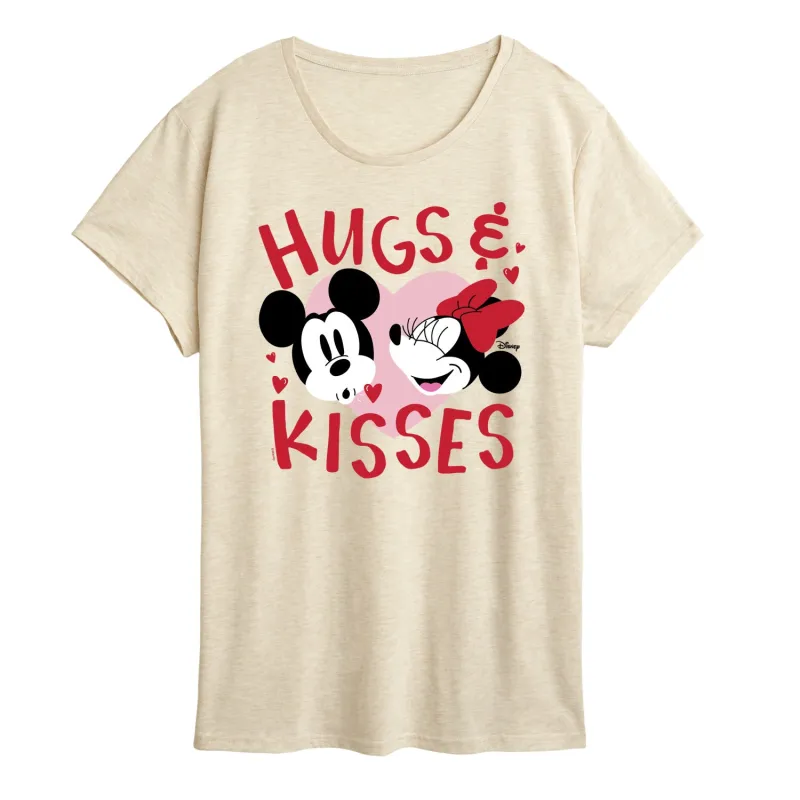 Disney - Hugs and Kisses - Women's Short Sleeve Graphic T-Shirt sold by Zulily