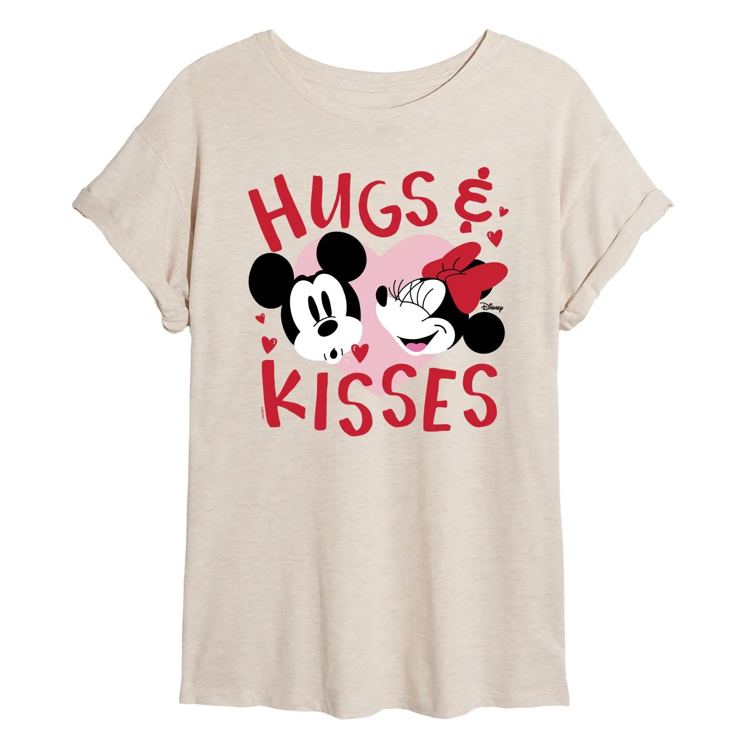 Disney - Hugs and Kisses - Juniors Oversized Graphic T-Shirt sold by Zulily