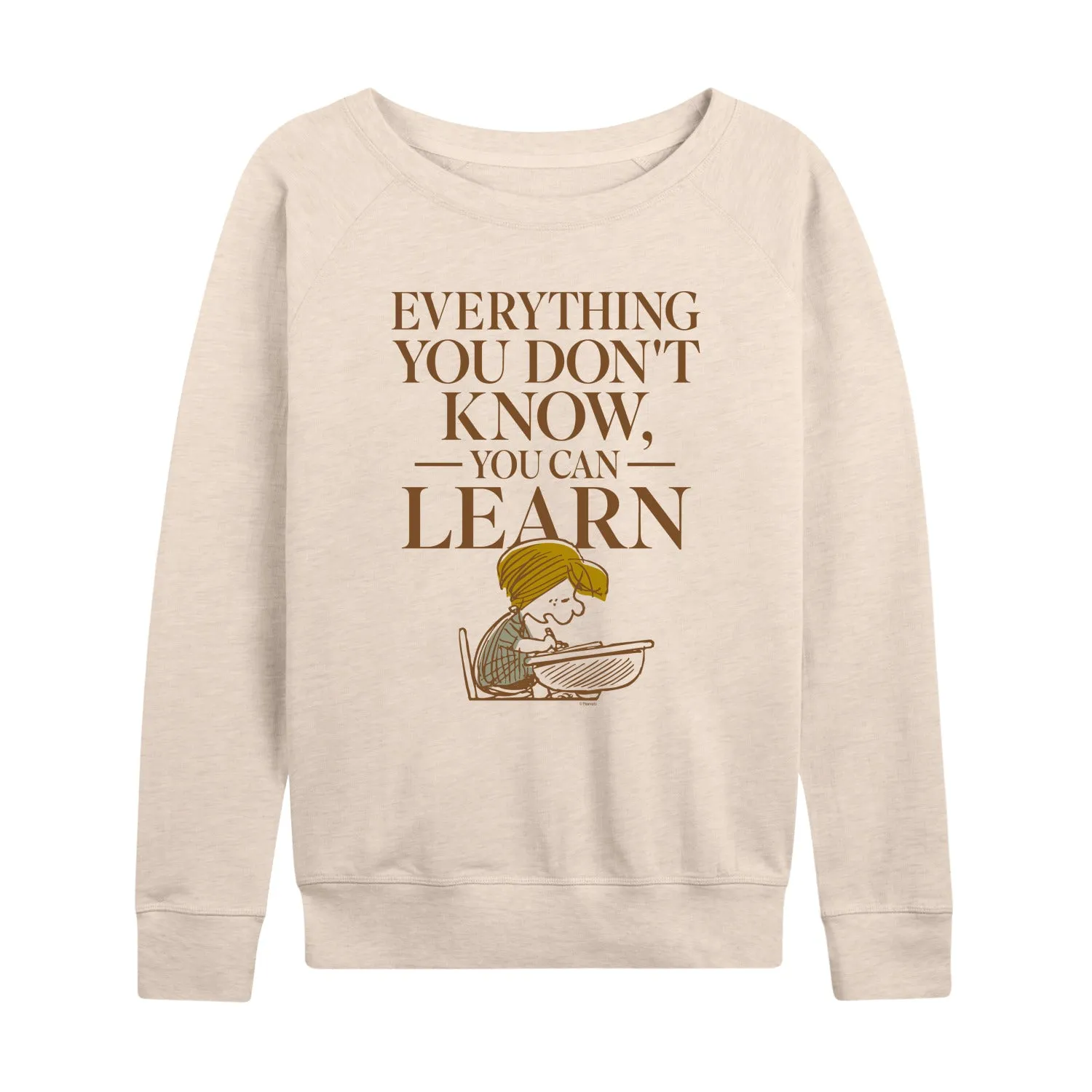 Peanuts - You Can Learn - Women's French Terry Long Sleeve Pullover sold by Zulily
