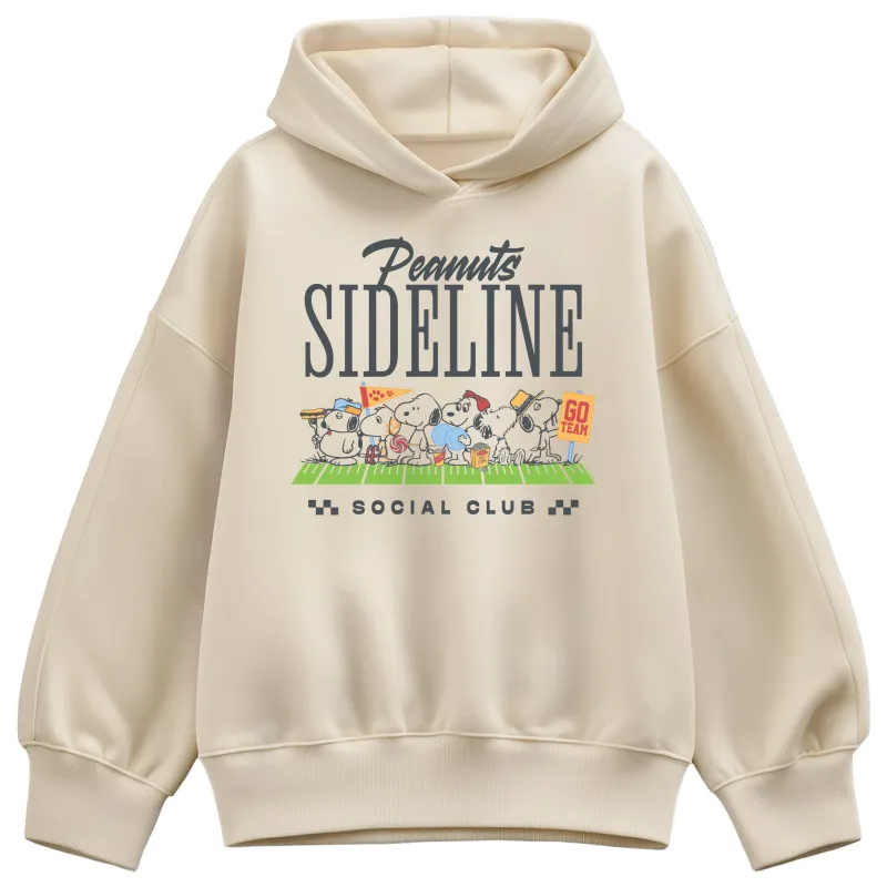Peanuts - Sideline Social Club - Women's Oversized Fleece Hoodie Sweatshirt sold by Zulily