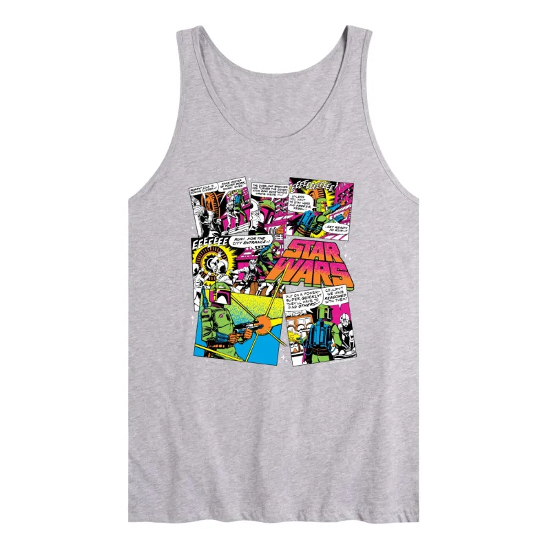 Star Wars - Boba Fett Comic Strip - Men's Sleeveless Graphic Tank sold by Zulily