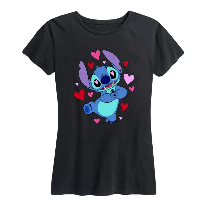 Lilo & Stitch - Heart Eyes Stitch - Women's Short Sleeve Graphic T-Shirt made by Zulily