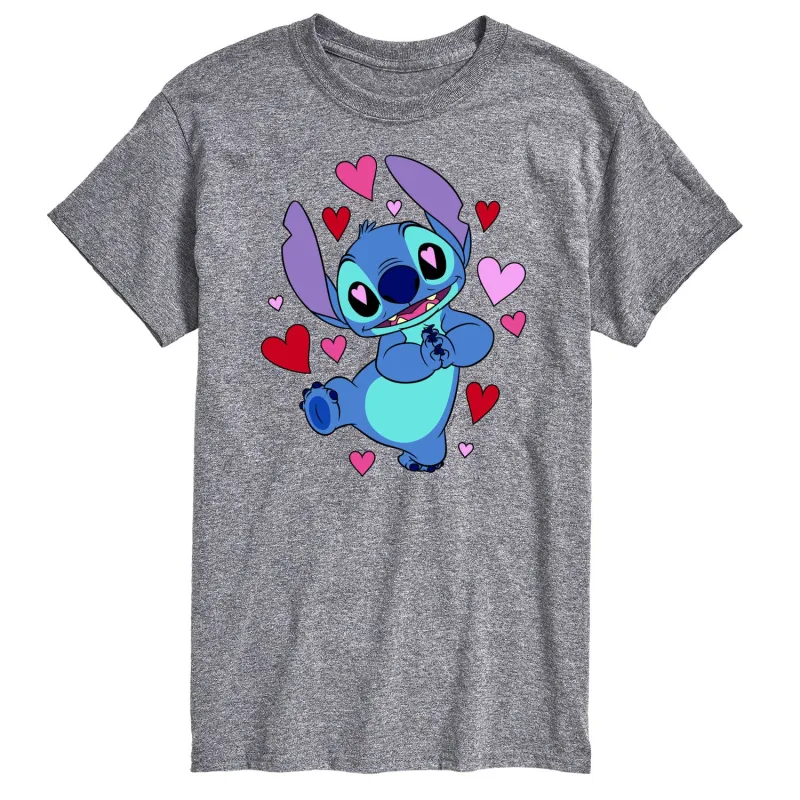Lilo & Stitch - Heart Eyes Stitch - Men's Short Sleeve Graphic T-Shirt made by Zulily