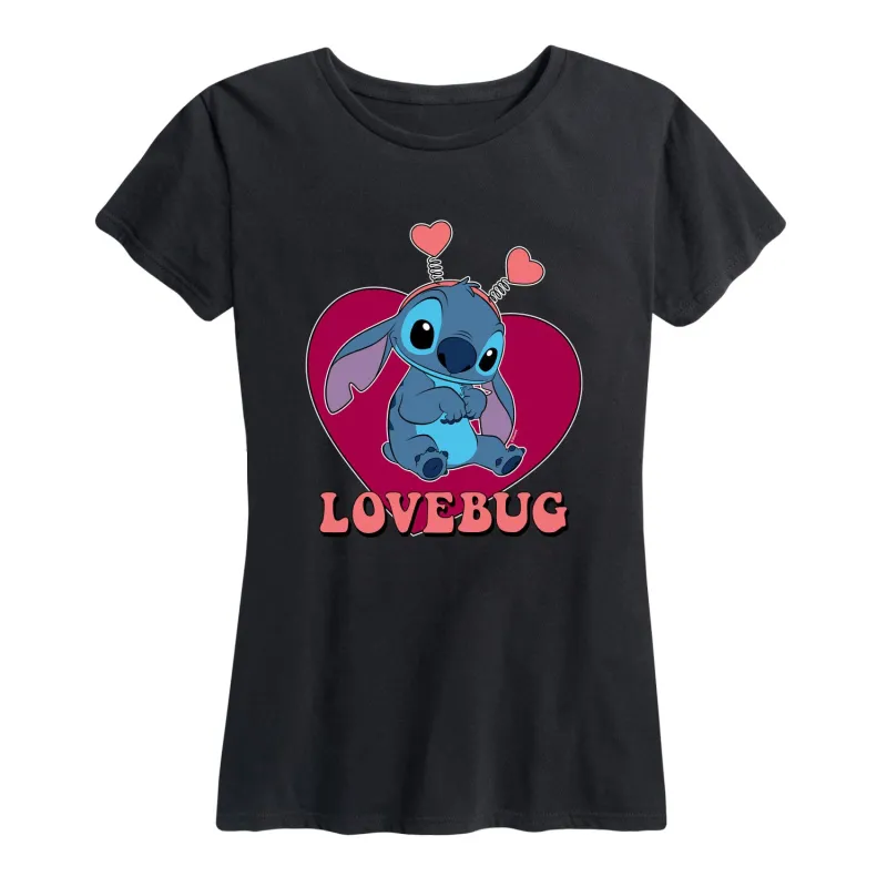 Lilo & Stitch - Lovebug Stitch - Women's Short Sleeve Graphic T-Shirt made by Zulily