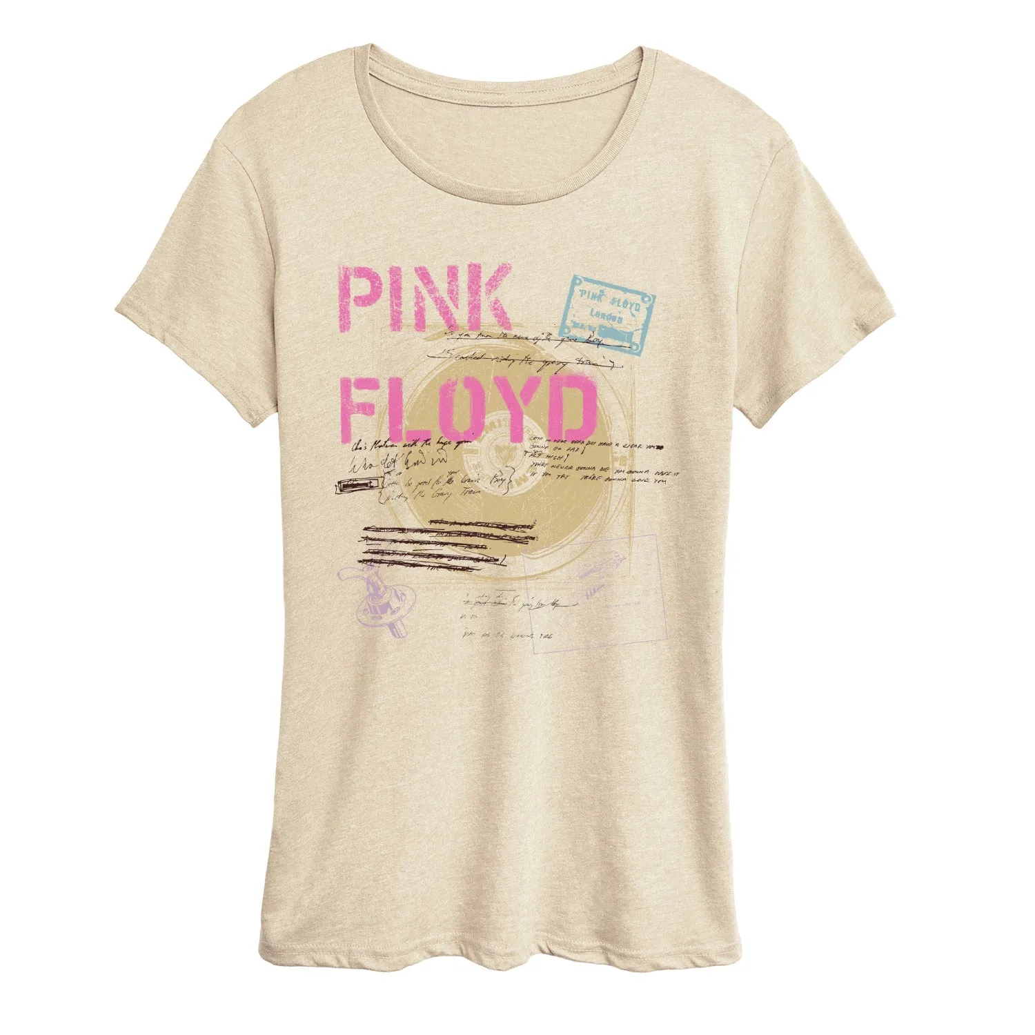 Pink Floyd - Pink Floyd Lyric Drafts - Women's Short Sleeve Graphic T-Shirt sold by Zulily product image thumbnail 2
