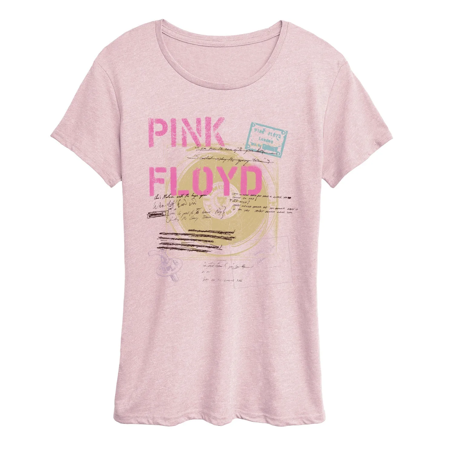 Pink Floyd - Pink Floyd Lyric Drafts - Women's Short Sleeve Graphic T-Shirt sold by Zulily product image thumbnail 3