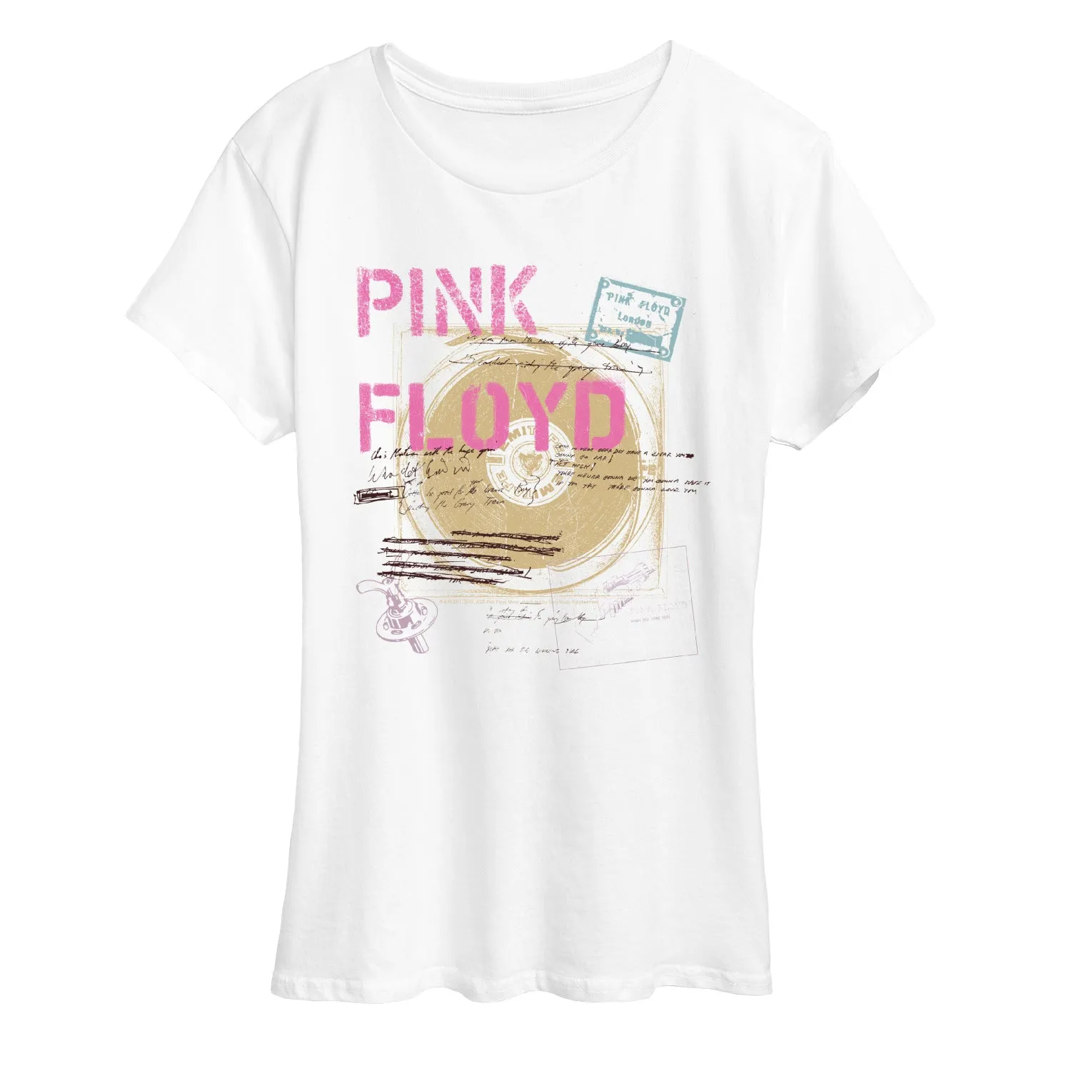 Pink Floyd - Pink Floyd Lyric Drafts - Women's Short Sleeve Graphic T-Shirt sold by Zulily