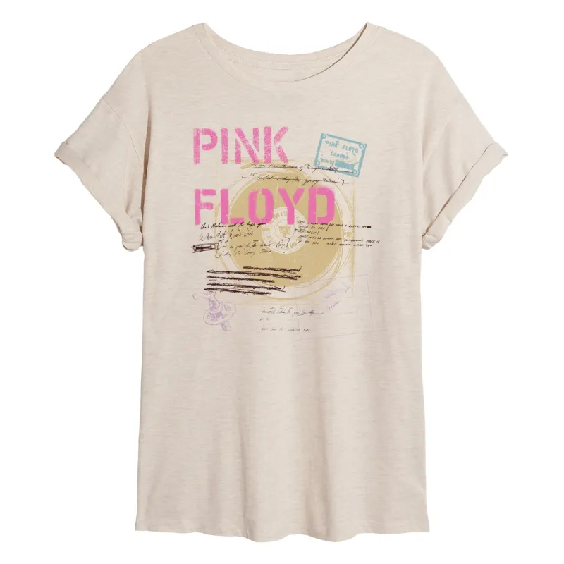 Pink Floyd - Pink Floyd Lyric Drafts - Women's Oversized Graphic T-Shirt sold by Zulily
