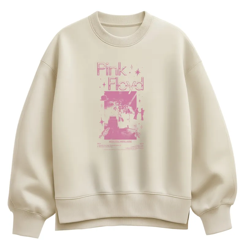 Pink Floyd - Pink Floyd Live WYWH - Ladies Oversized Fleece Crew Sweatshirt made by Pink Floyd
