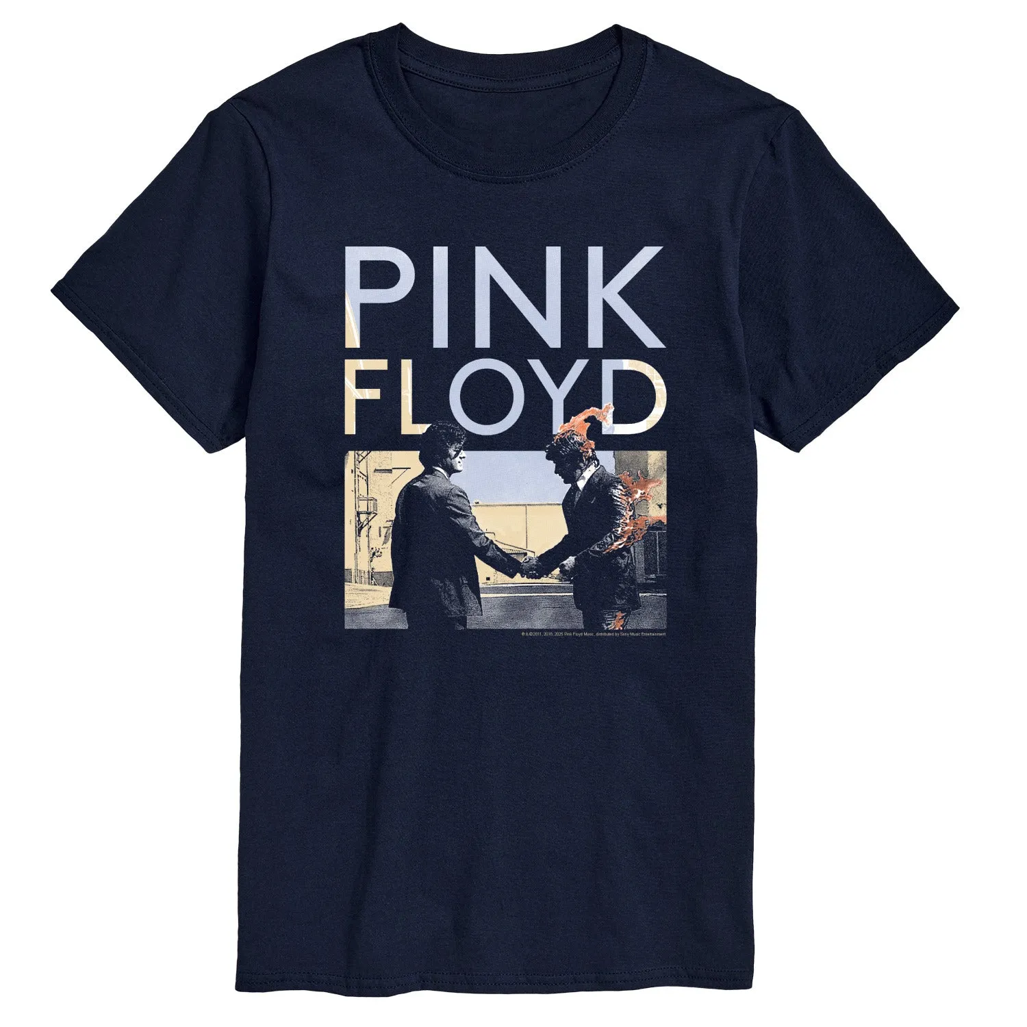 Pink Floyd - Pink Floyd WYWH Handshake Fire - Men's Short Sleeve Graphic T-Shirt sold by Zulily