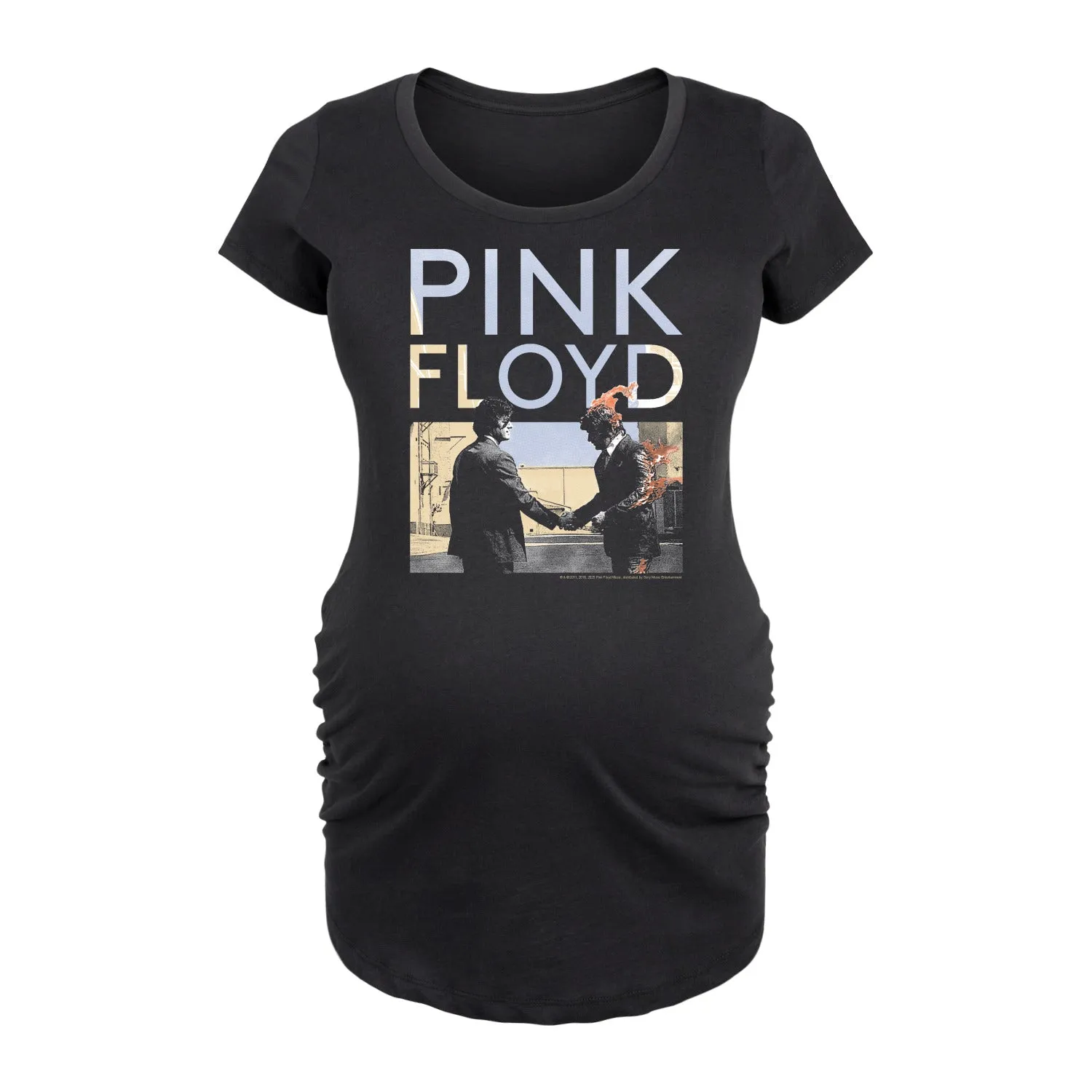 Pink Floyd - Pink Floyd Wywh Handshake Fire - Maternity Scoop Neck Tee sold by Zulily