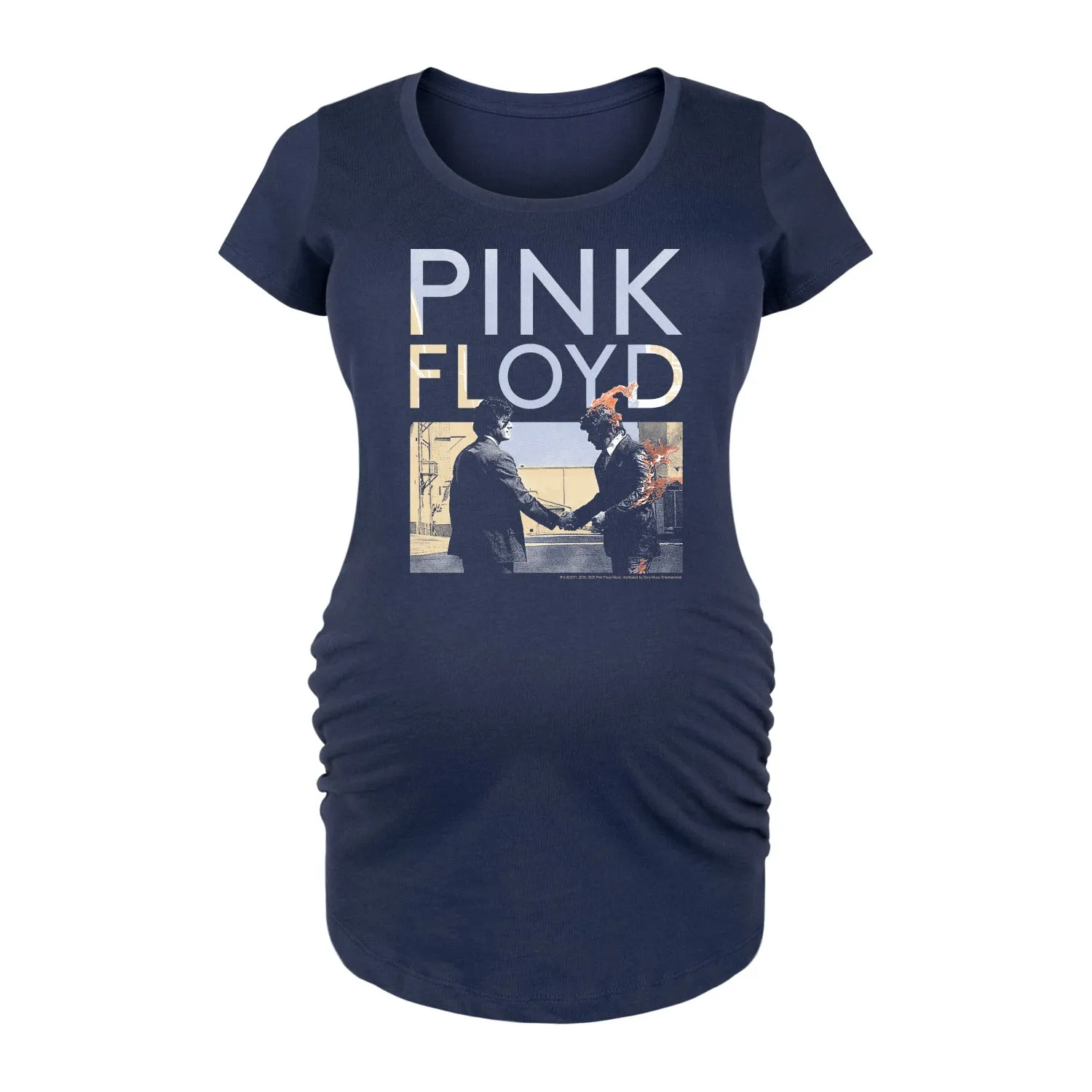Pink Floyd - Pink Floyd Wywh Handshake Fire - Maternity Scoop Neck Tee sold by Zulily product image thumbnail 2