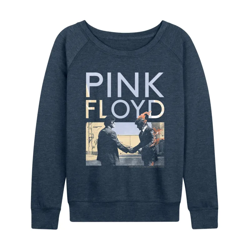 Pink Floyd - Pink Floyd WYWH Handshake Fire - Women's French Terry Long Sleeve Pullover sold by Zulily