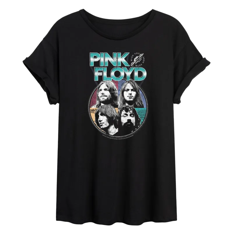 Pink Floyd - Pink Floyd Wywh Photos Textured - Women's Oversized Graphic T-Shirt made by Pink Floyd