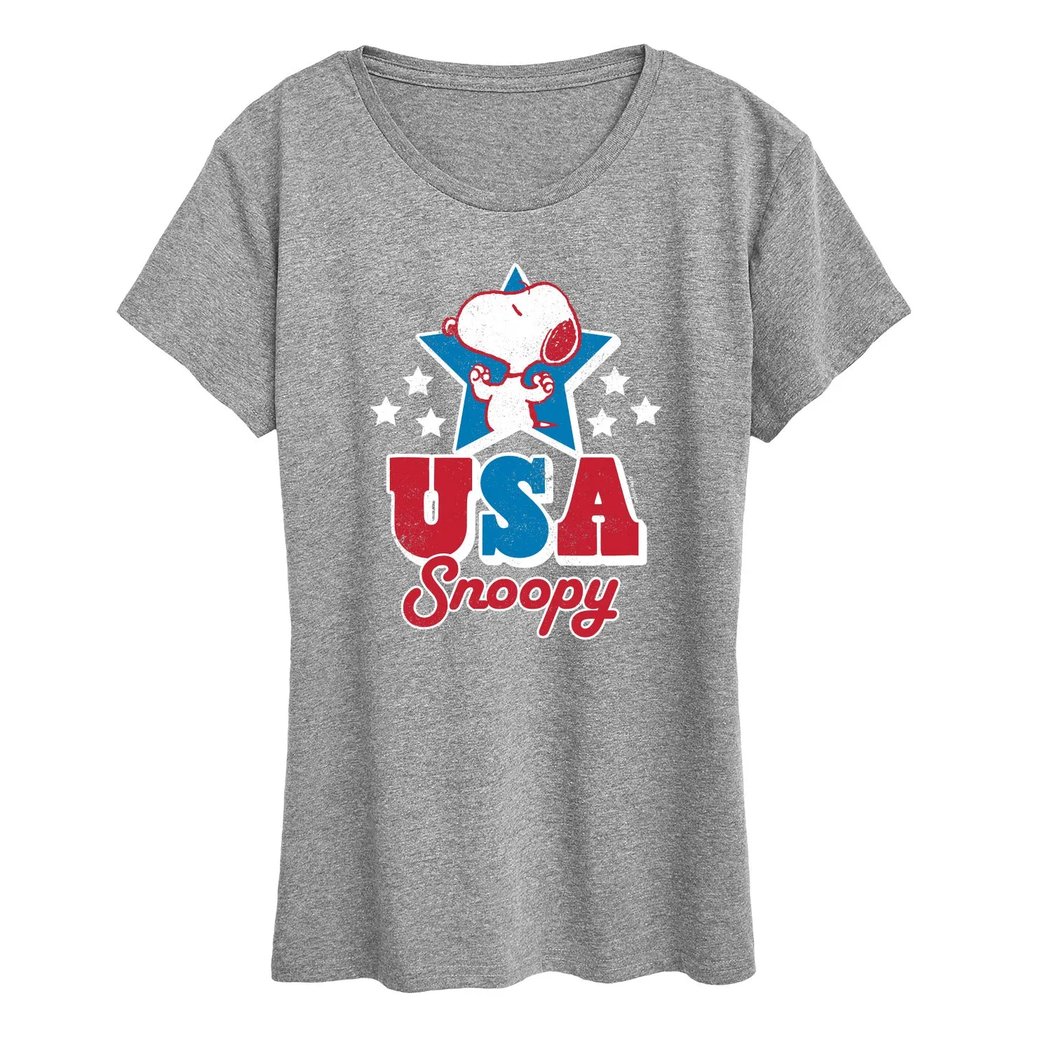 Peanuts - USA Snoopy - Women's Short Sleeve Graphic T-Shirt sold by Zulily product image thumbnail 5