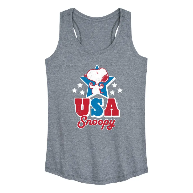 Peanuts - USA Snoopy - Women's Racerback Graphic Tank sold by Zulily