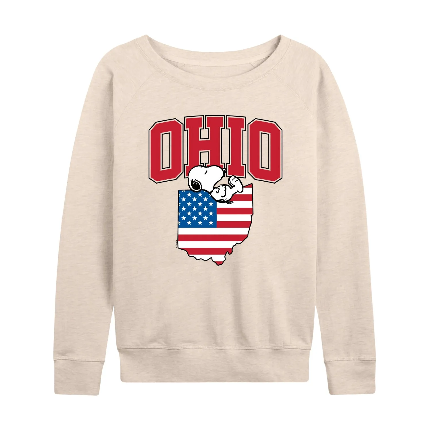 Peanuts - Ohio Snoopy - Women's French Terry Long Sleeve Pullover sold by Zulily