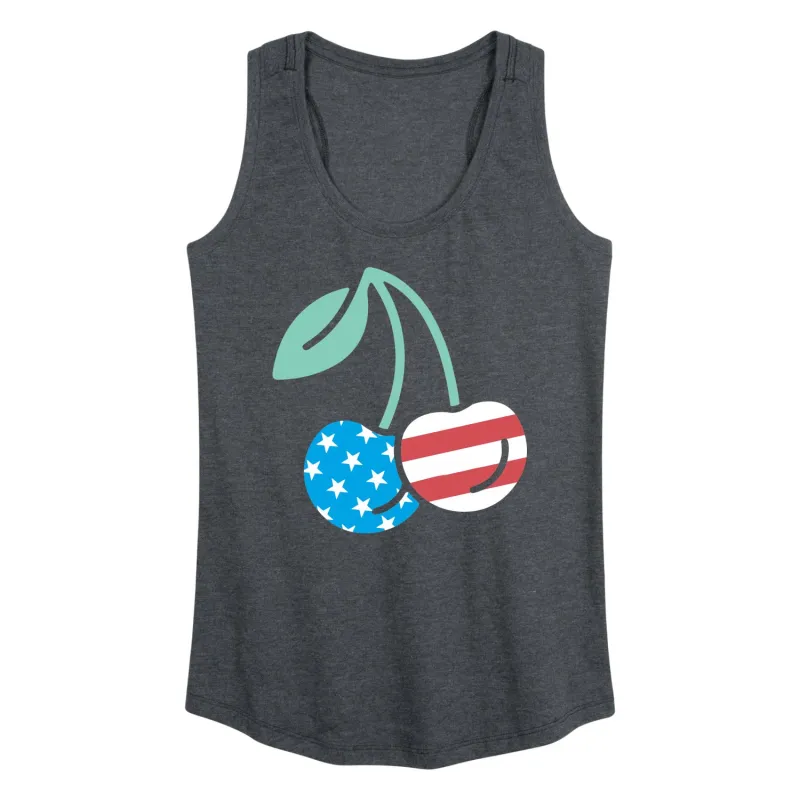 Instant Message - Americana Cherries - Women's Racerback Graphic Tank sold by Zulily