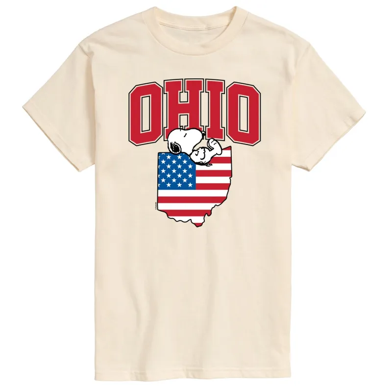 Peanuts - Ohio Snoopy - Men's Short Sleeve Graphic T-Shirt sold by Zulily