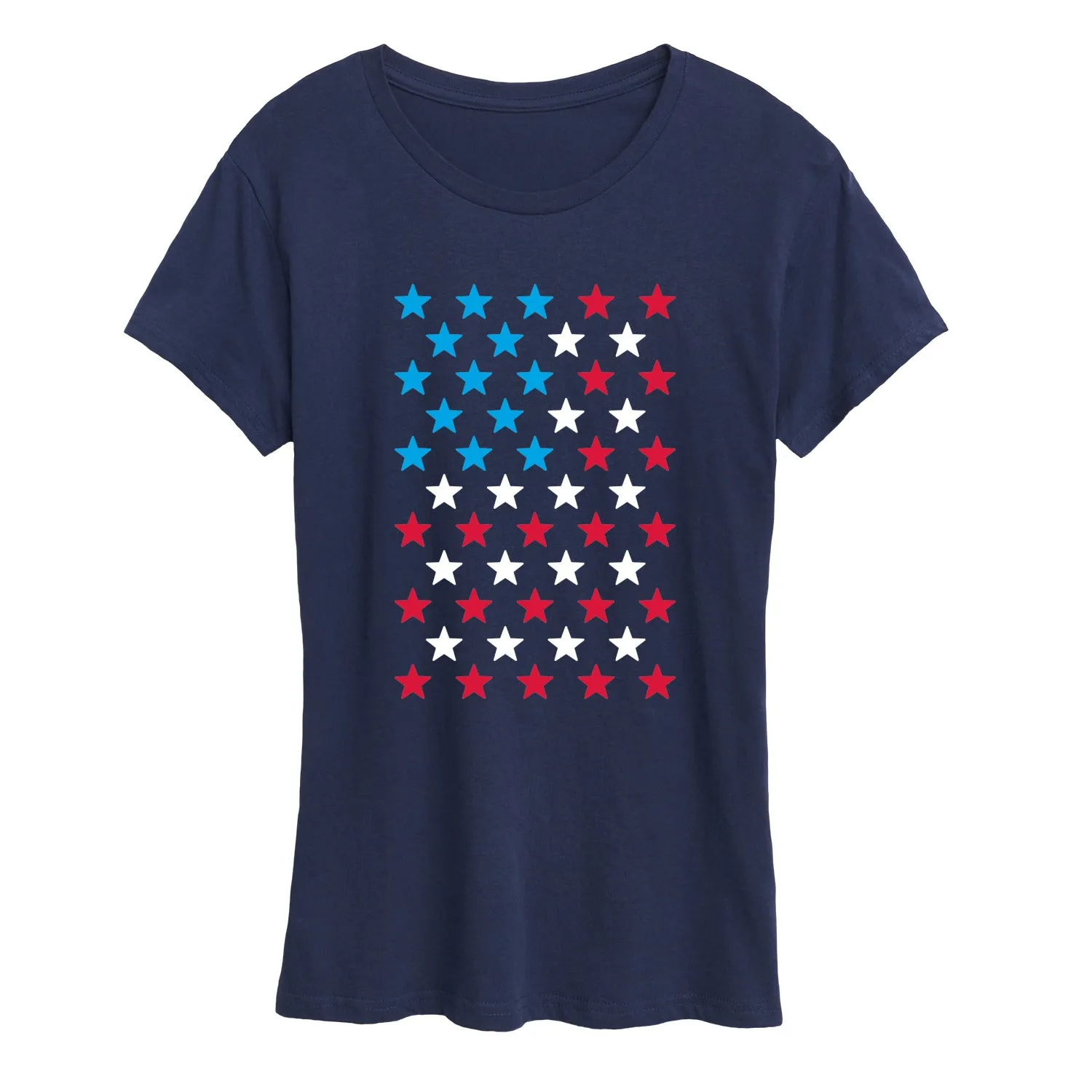 Instant Message - USA Flag Stars - Women's Short Sleeve Graphic T-Shirt sold by Zulily