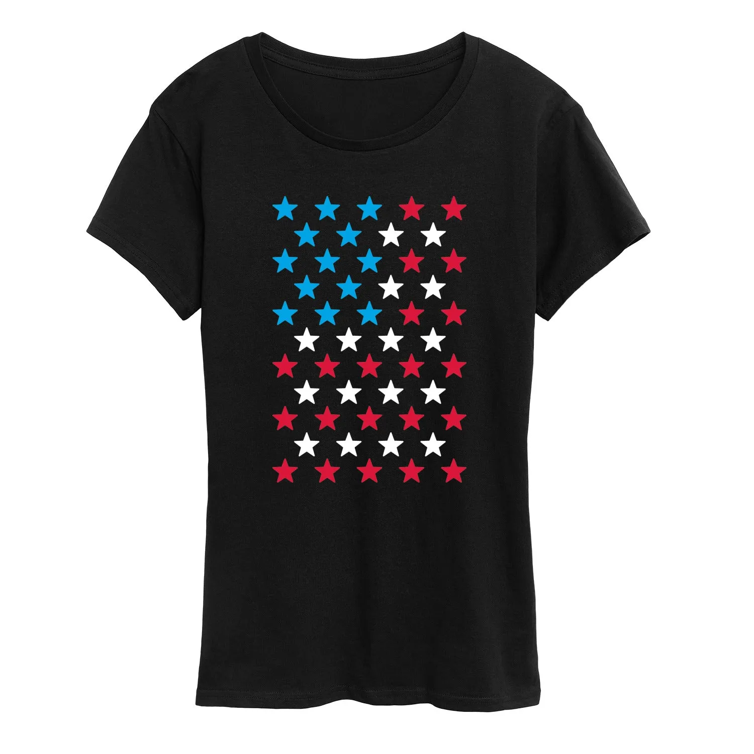 Instant Message - USA Flag Stars - Women's Short Sleeve Graphic T-Shirt sold by Zulily product image thumbnail 5