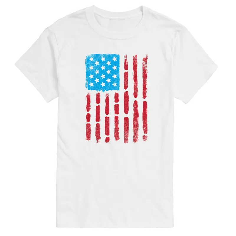 Instant Message - Tie Dye Flag - Men's Short Sleeve Graphic T-Shirt made by Zulily