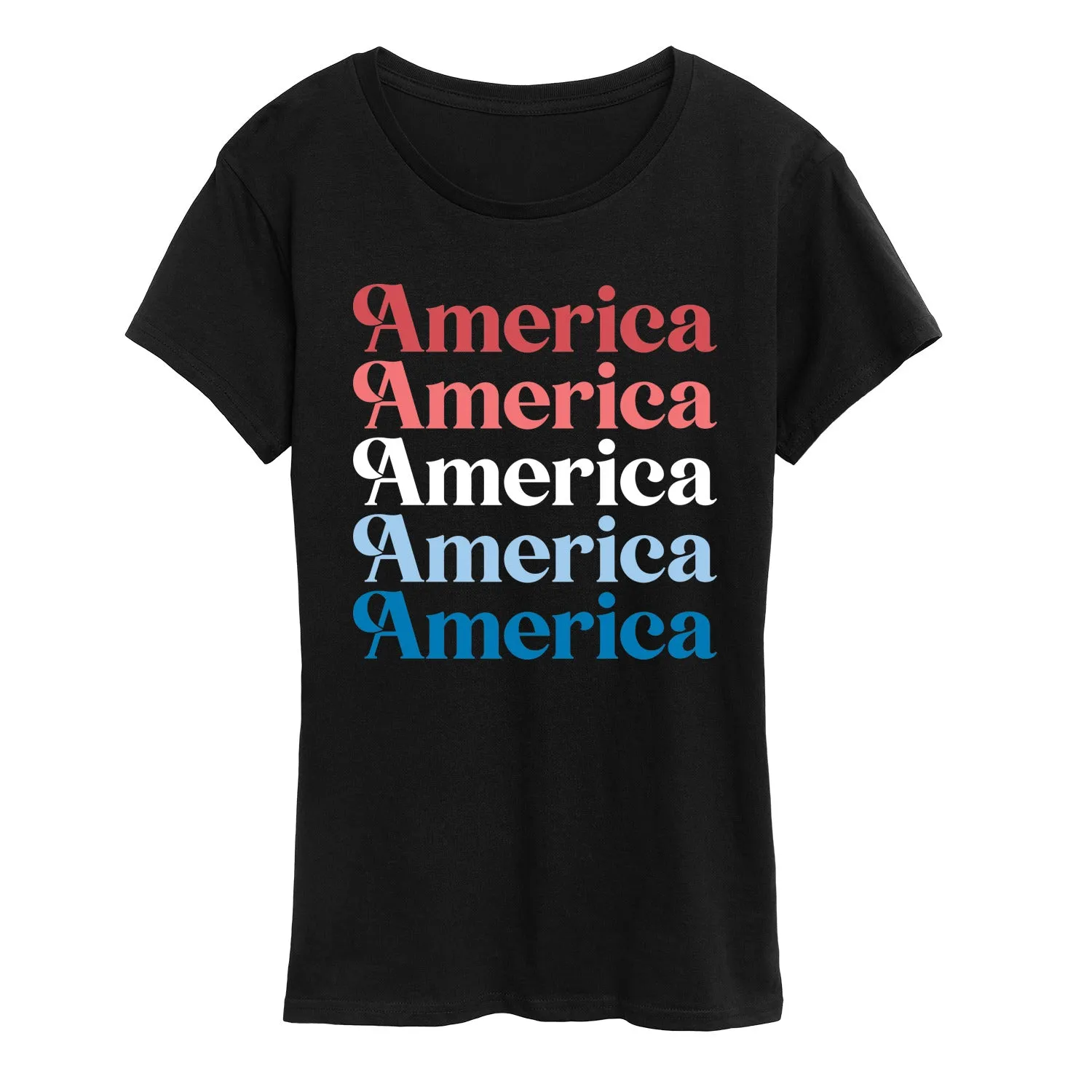 Instant Message - America Repeated - Women's Short Sleeve Graphic T-Shirt sold by Zulily product image thumbnail 2