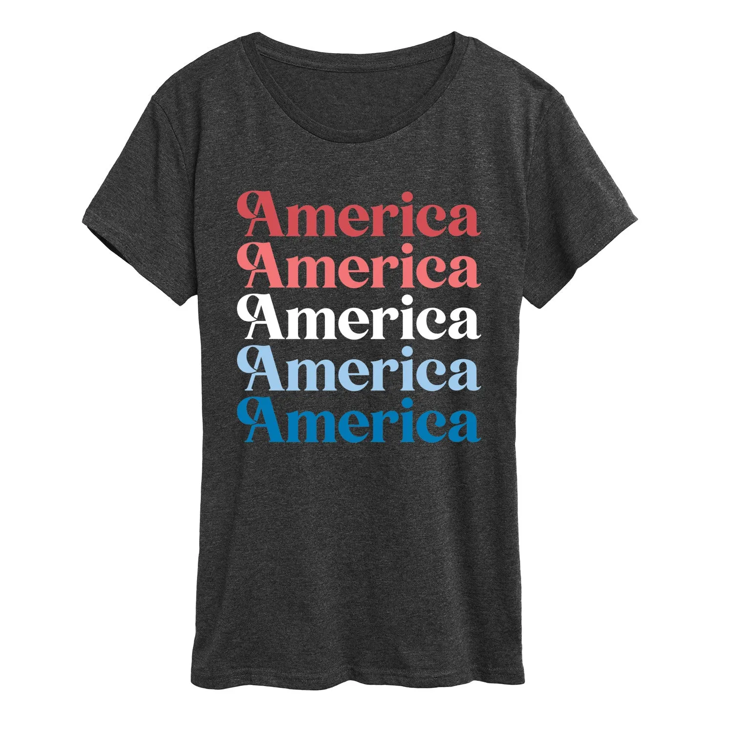 Instant Message - America Repeated - Women's Short Sleeve Graphic T-Shirt sold by Zulily product image thumbnail 3