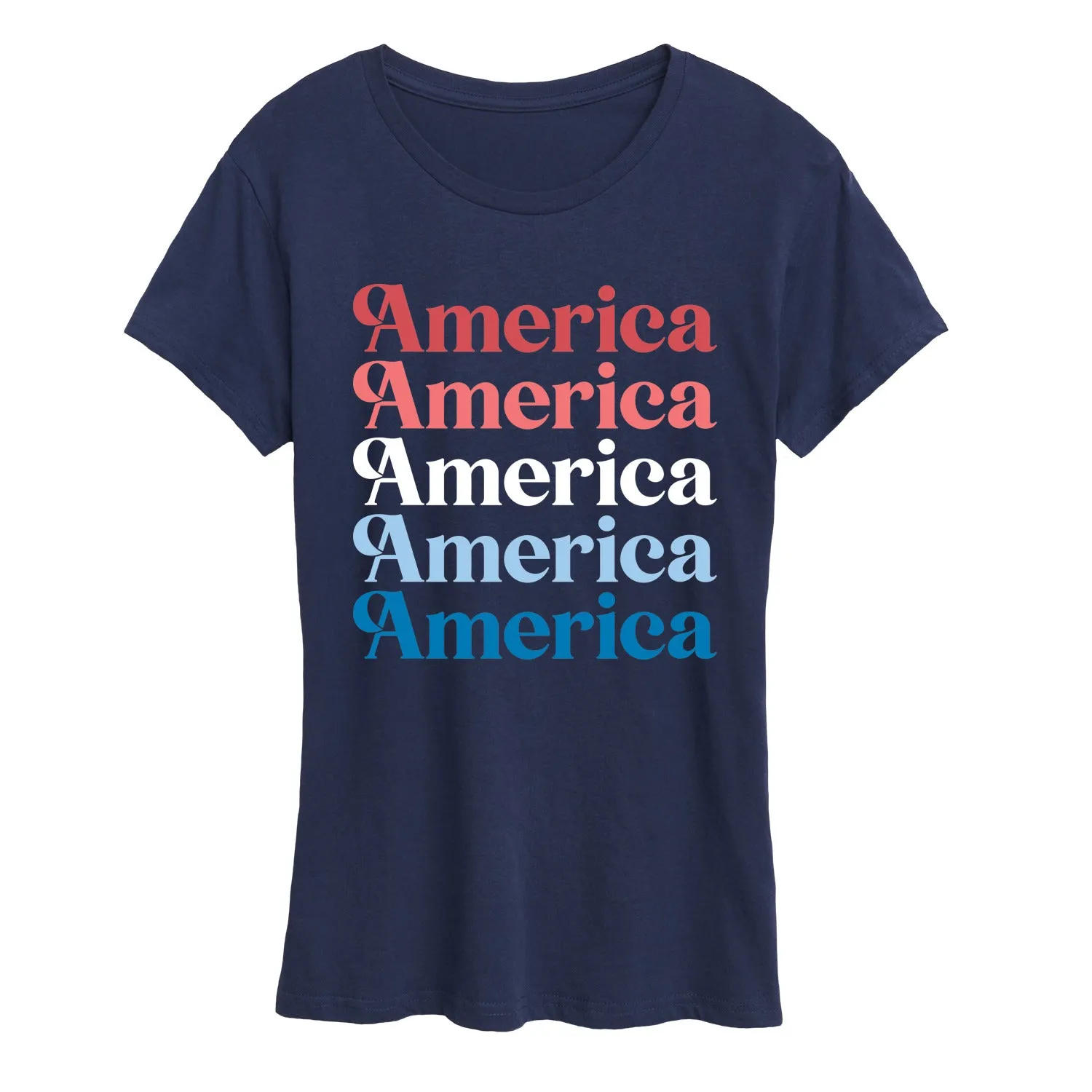 Instant Message - America Repeated - Women's Short Sleeve Graphic T-Shirt sold by Zulily