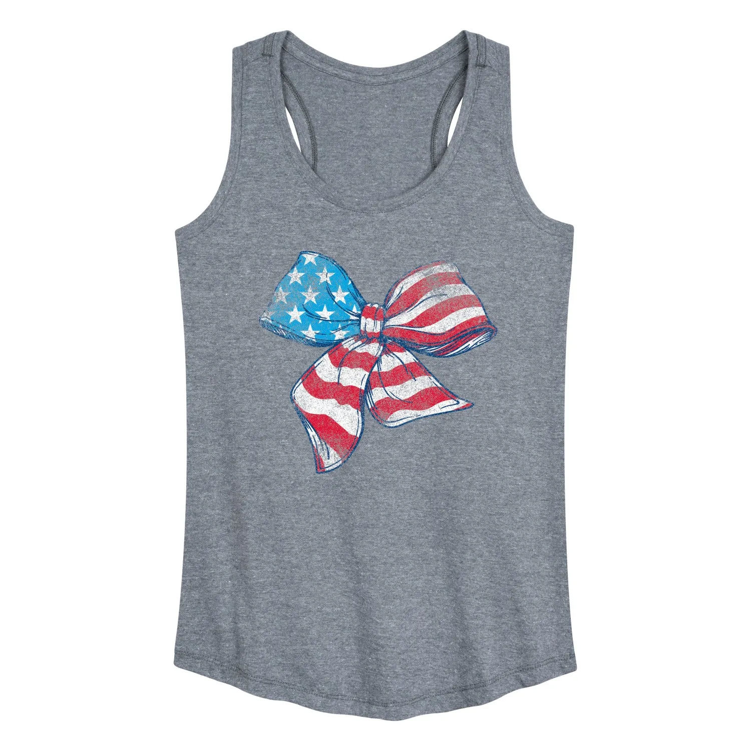 Instant Message - American Flag Bow - Women's Racerback Graphic Tank sold by Zulily