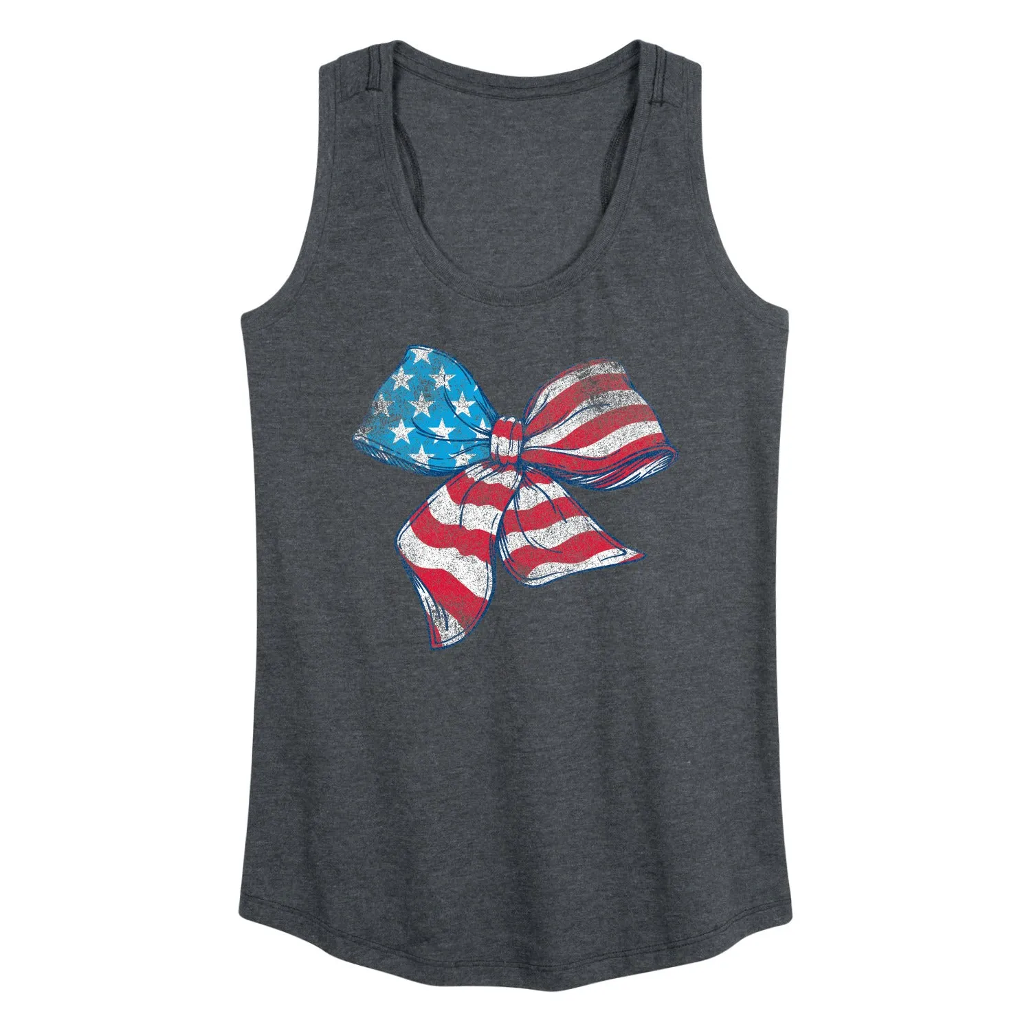 Instant Message - American Flag Bow - Women's Racerback Graphic Tank sold by Zulily product image thumbnail 2