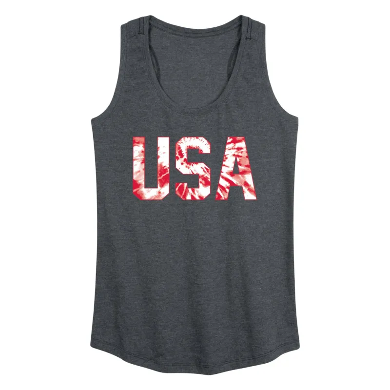 Instant Message - Tie Dye USA - Women's Racerback Graphic Tank sold by Zulily