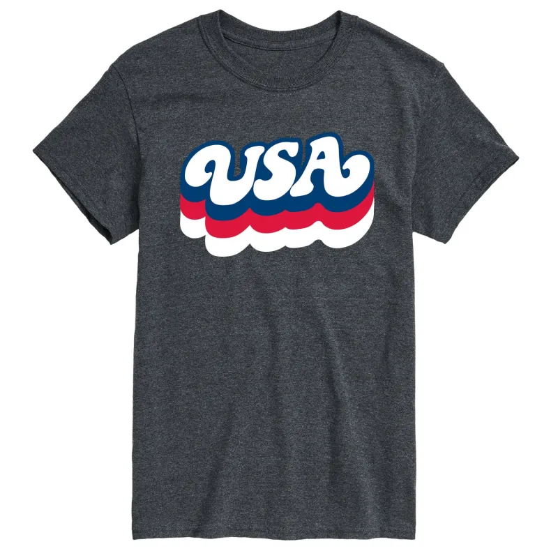 Instant Message - Retro USA - Men's Short Sleeve Graphic T-Shirt sold by Zulily