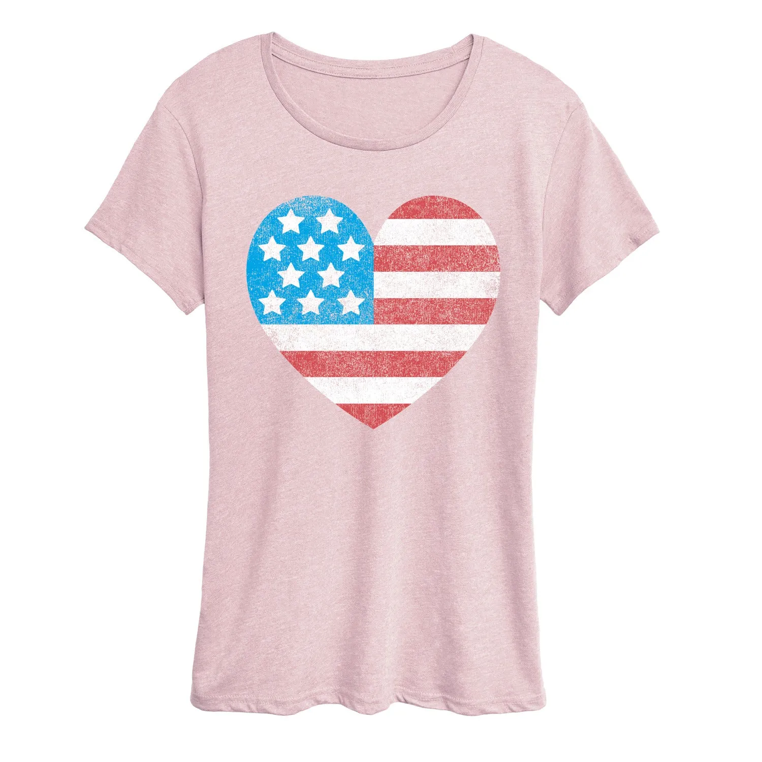 Instant Message - USA Flag Heart - Women's Short Sleeve Graphic T-Shirt sold by Zulily product image thumbnail 4