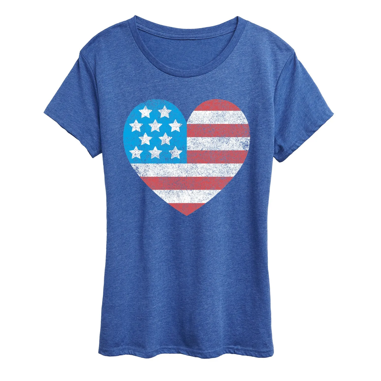 Instant Message - USA Flag Heart - Women's Short Sleeve Graphic T-Shirt sold by Zulily product image thumbnail 5