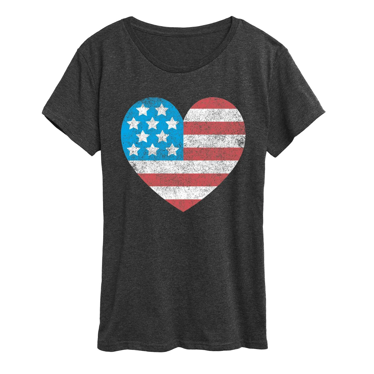 Instant Message - USA Flag Heart - Women's Short Sleeve Graphic T-Shirt sold by Zulily product image thumbnail 2
