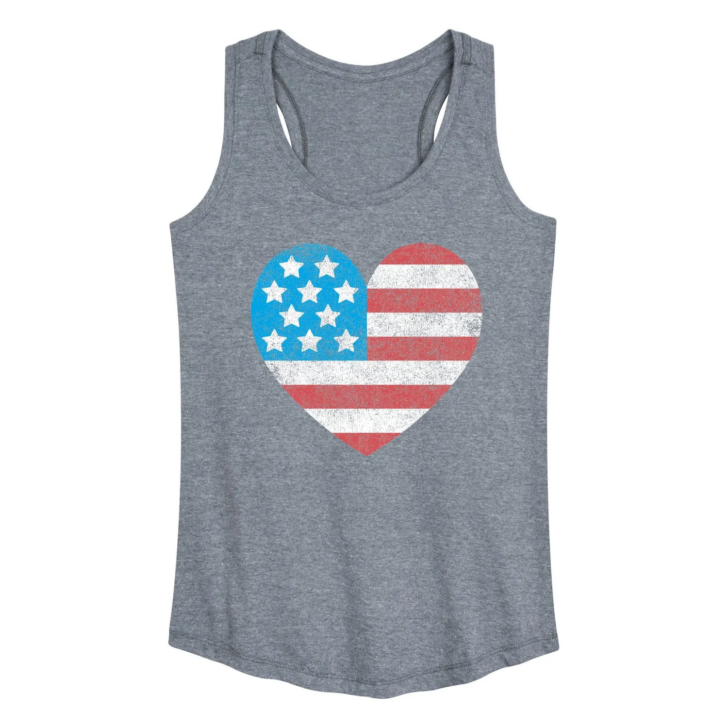 Instant Message - USA Flag Heart - Women's Racerback Graphic Tank sold by Zulily