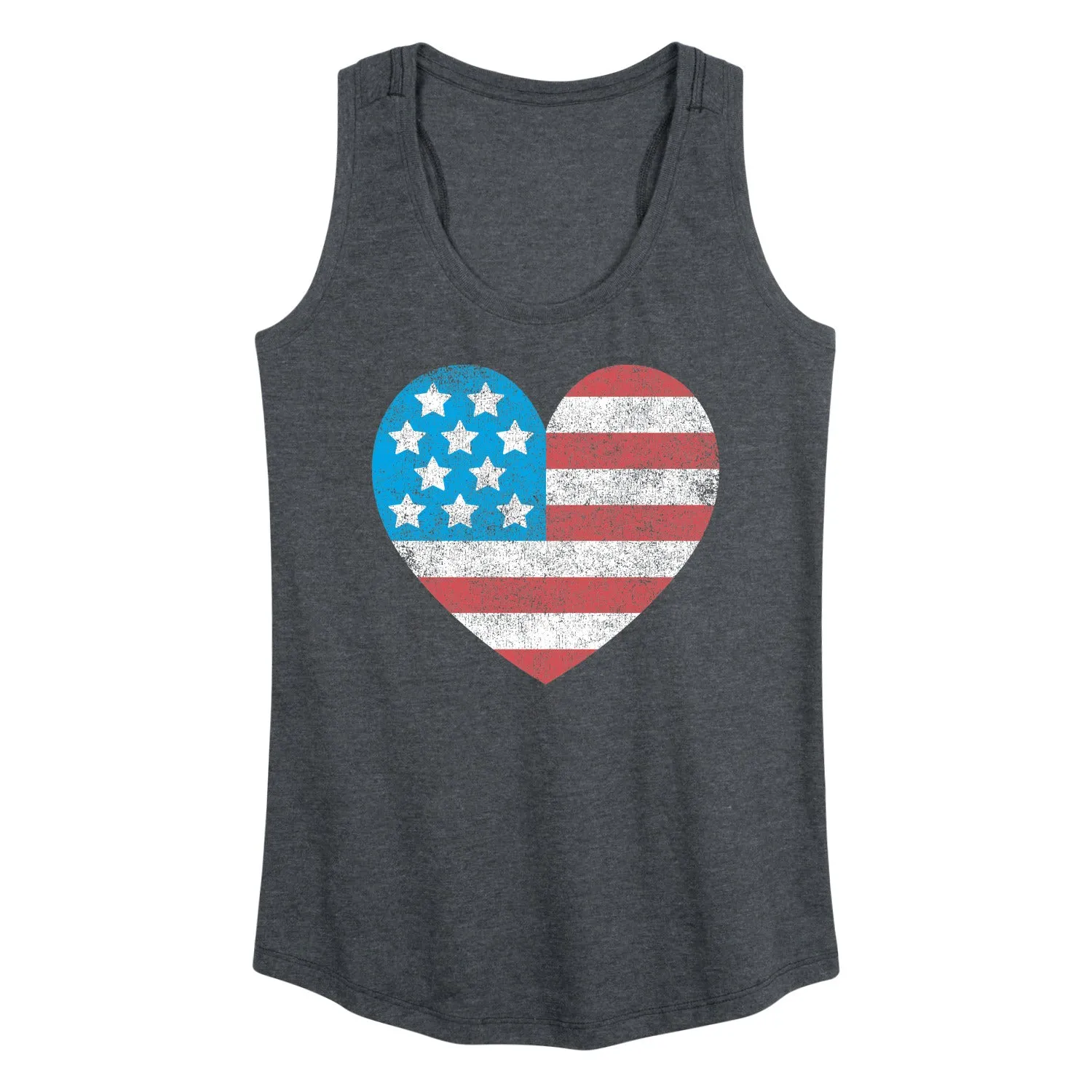 Instant Message - USA Flag Heart - Women's Racerback Graphic Tank sold by Zulily product image thumbnail 2
