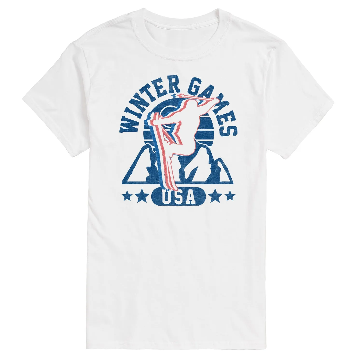 Instant Message - Winter Games Skiing - Men's Short Sleeve Graphic T-Shirt sold by Zulily product image thumbnail 3