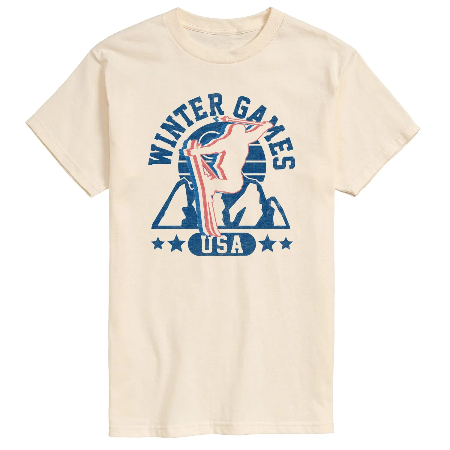 Instant Message - Winter Games Skiing - Men's Short Sleeve Graphic T-Shirt sold by Zulily product image thumbnail 2