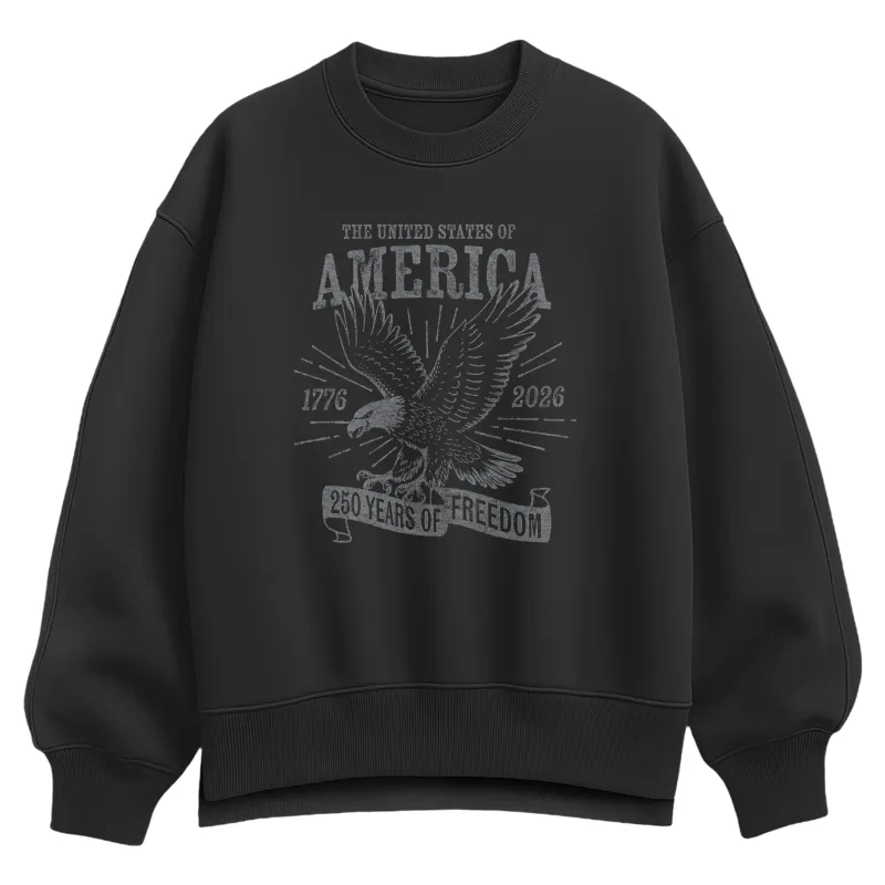 Instant Message - America Eagle - Ladies Oversized Fleece Crew Sweatshirt made by Zulily