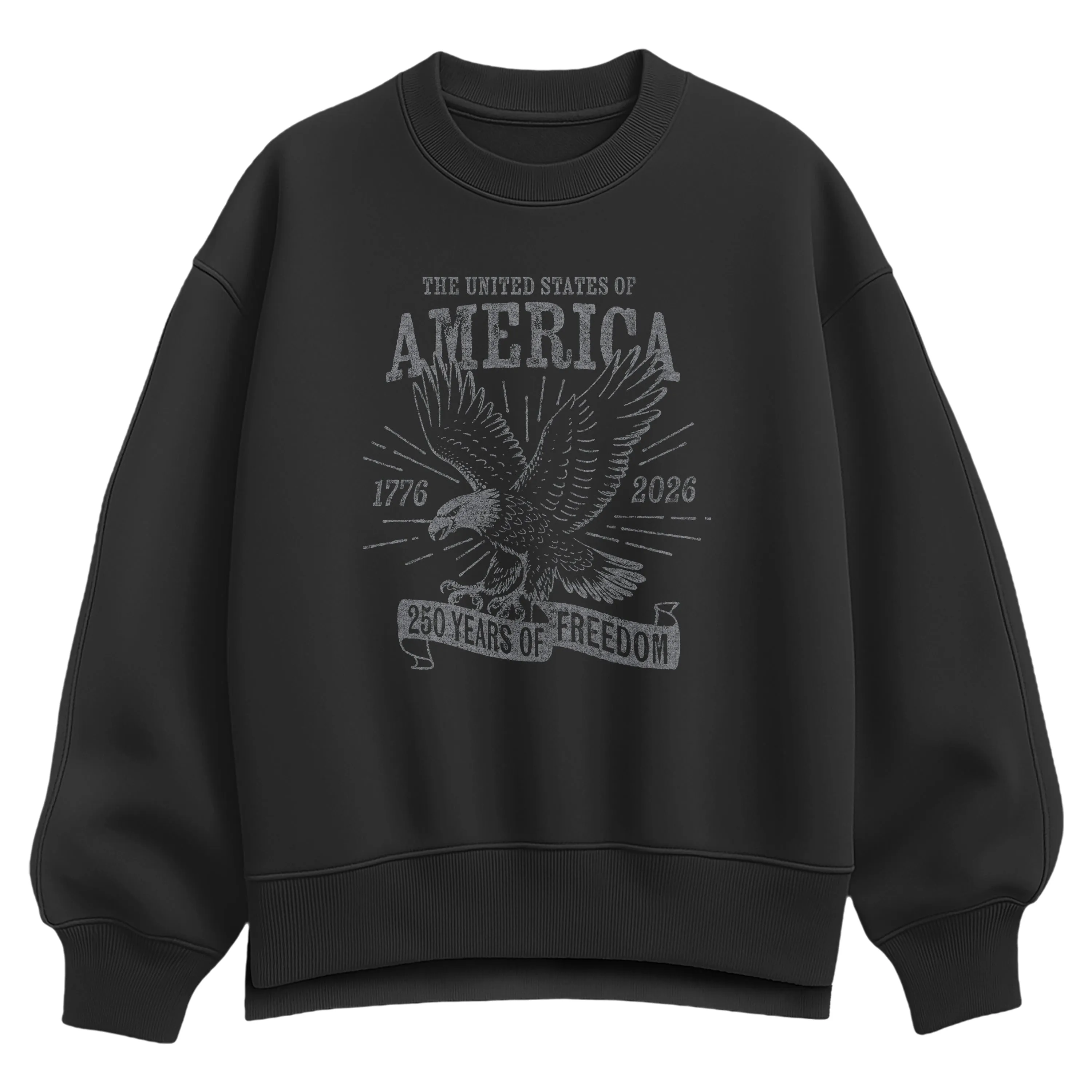 Instant Message - America Eagle - Ladies Oversized Fleece Crew Sweatshirt sold by Zulily