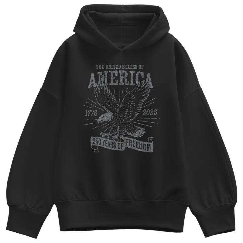 Instant Message - America Eagle - Ladies Oversized Fleece Hoddie Sweatshirt made by Zulily