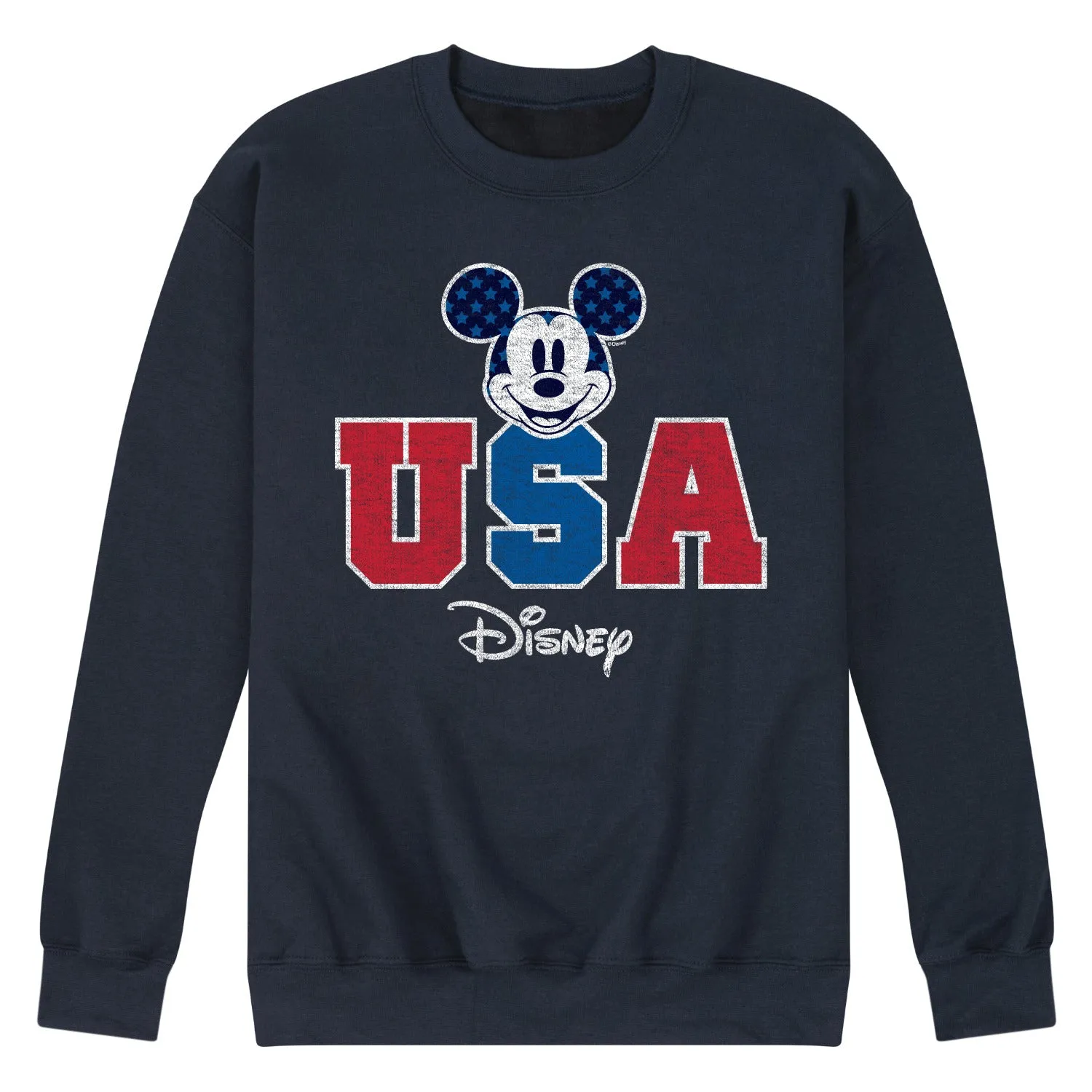 Disney - Americana - Mickey Usa - Men's Crew Neck Fleece Pullover sold by Zulily product image thumbnail 4