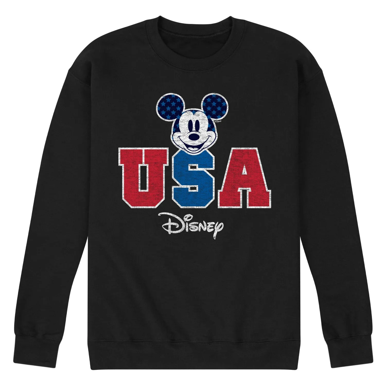 Disney - Americana - Mickey Usa - Men's Crew Neck Fleece Pullover sold by Zulily product image thumbnail 2