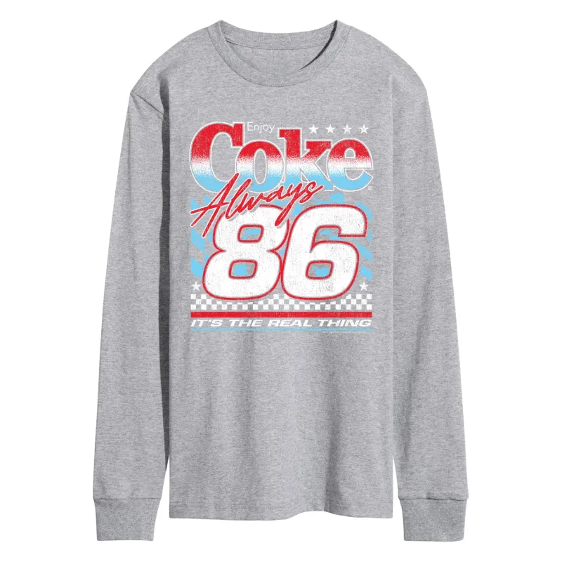 Coca-Cola - Coke American Racing - Men's Long Sleeve Graphic T-Shirt made by Coca-Cola